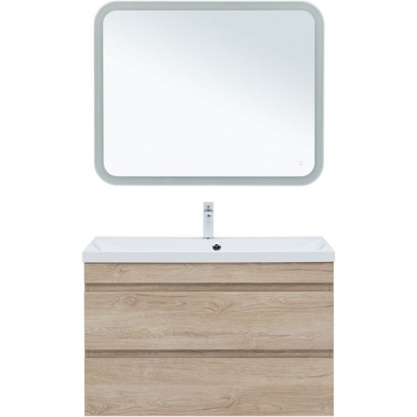 Тумба под раковину Aquanet Нота New 334200 100 см дуб светлый