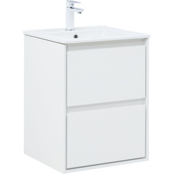 Тумба под раковину Aquanet Милан 336366 50 см белый глянец