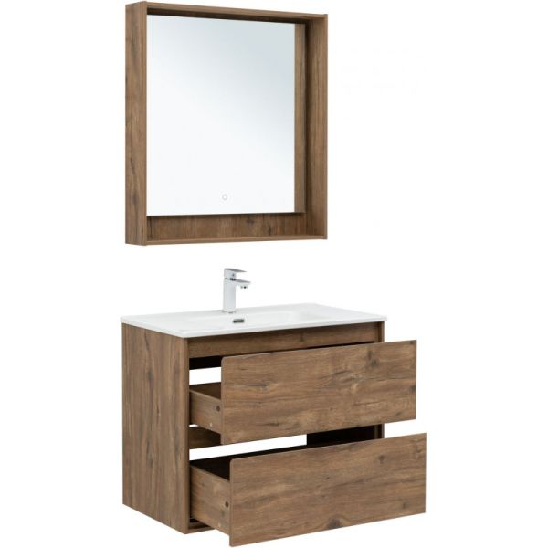 Тумба под раковину Aquanet Милан 336379 80 см дуб рустикальный