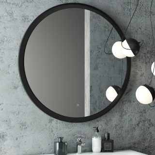 Зеркало с подсветкой Continent Planet Black ЗЛП623 с бесконтактным сенсором 60см чёрный