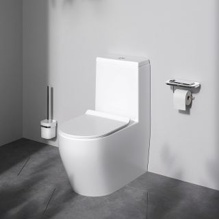 Унитаз напольный AM.PM Func C8F8900SC безободковый с сиденьем микролифт белый