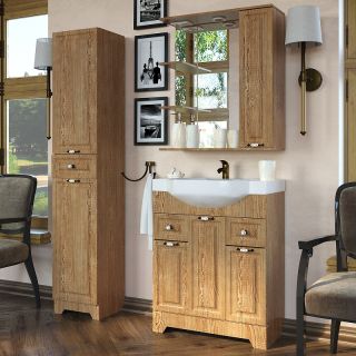 Зеркало-шкаф с подсветкой Stella Polar Кармела 65см карпатская ель SP-00000181