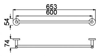Полотенцедержатель двойной Timo Saona чёрный 13056/03