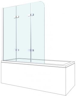 Шторка на ванну Berges City 2.0 90см хром 062013