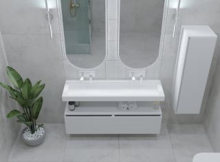 Раковина подвесная Armadi Art Flat 140см белый 859-140