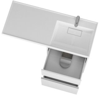 Тумба под стиральную машину Акватон Лондри 60см белый 1A235901LH010