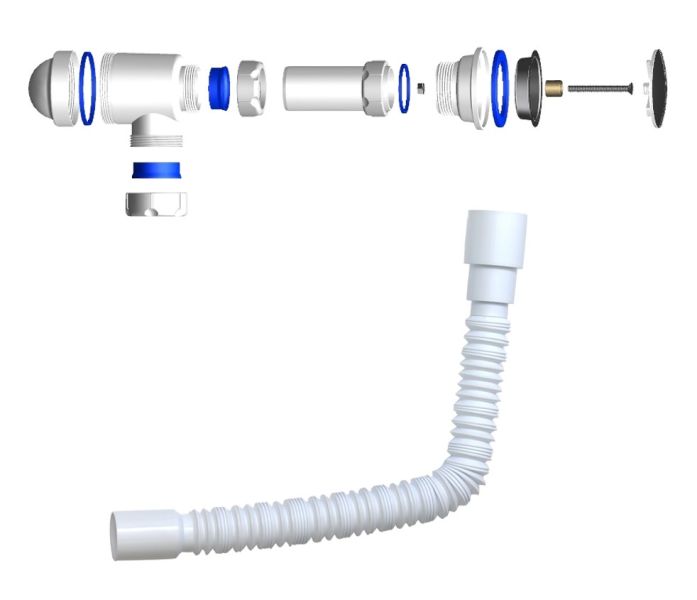 Сифон для раковины Melana с донным клапаном без перелива