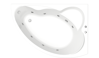 Акриловая ванна Bas Лагуна 170x110 см правая без гидромассажа
