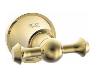 Крючок для ванной комнаты двойной Rose RG1921E золото