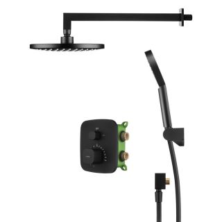 Душевой комплект Swedbe Platta 5564B с термостатом чёрный