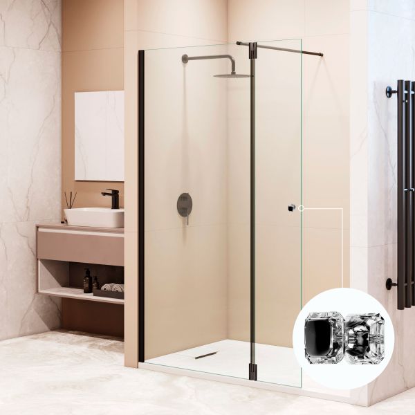 Душевая перегородка RGW WA-054B (WA-010B + Z-072B) 351005483-14 80 см чёрный