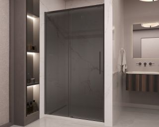 Душевая дверь Vincea Stella VDS-1ST120CGB, 1200, черный, стекло тонированное