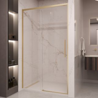 Душевая дверь Vincea Stella VDS-1ST120CLG, 1200, брашированное золото, стекло прозрачное