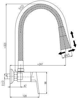 Смеситель для кухни Rav Slezak Colorado CO102.5/13CMATC черный