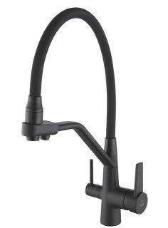 Смеситель для кухни Rose R558H чёрный матовый