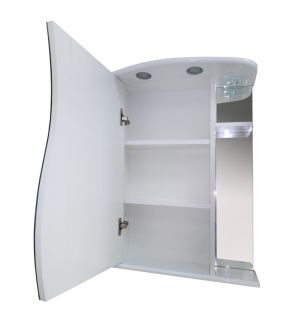 Зеркальный шкаф с подсветкой Misty Лиана 60см левый белый