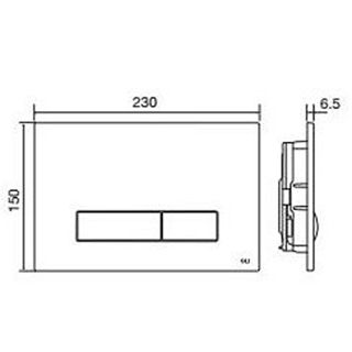 Панель механ. двойная Glam, пластик, хром матовый, OLI