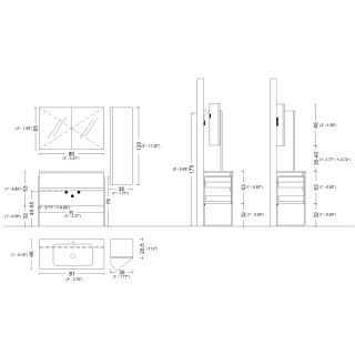 Тумба под раковину Armadi Art Vallessi 80см зебрано 837-080-Z