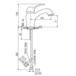 Смеситель для раковины Rav Slezak Labe L026.5Z  бронза