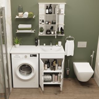 Шкаф-зеркало Onika Глория 205531 55см белый