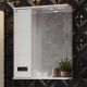 Шкаф-зеркало с подсветкой Onika Балтика Black 205848 левый 58см белый
