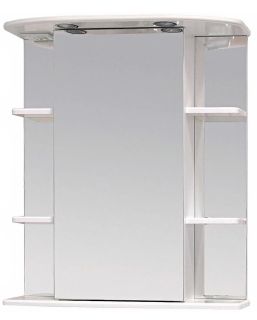 Шкаф-зеркало с подсветкой Onika Глория 206507 правый 65см белый