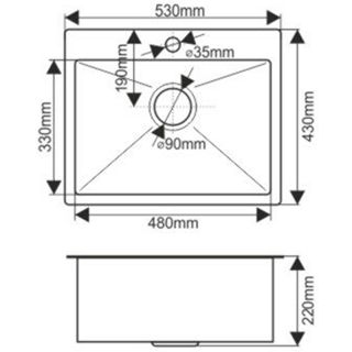 Мойка D5343HB Melana ProfLine 3,0/220 бронза