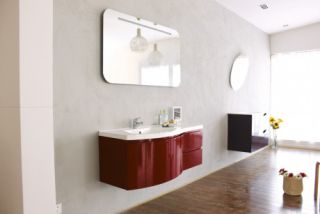 Тумба под раковину BelBagno подвесная 120x50см Rosso Lucido Prospero BB1200DC/RL
