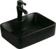Раковина накладная SantiLine SL-1011MB 48см чёрный матовый