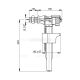 Впускной механизм AlcaPlast с боковой подводкой (для керамических бачков) A15-1/2"