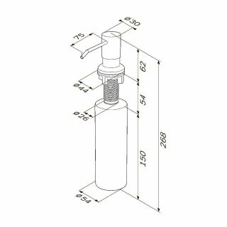 Дозатор для жидкого мыла AM.PM X-Joy A8437111 Сатин