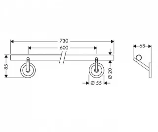Полотенцедержатель Hansgrohe 40806810 хром