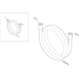 Душевой шланг AM.PM 150 F0415100 Хром