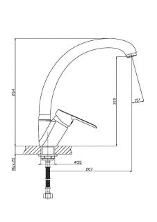 Смеситель для кухни Orange Prim M42-002cr