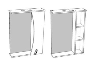 Зеркало-шкаф Corozo Наина 60см белый SD-00000298