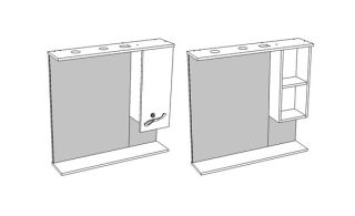 Зеркало-шкаф Corozo Венеция 85см белый SD-00000283