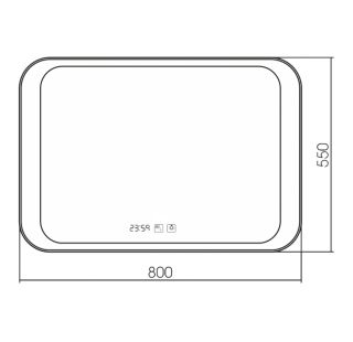Зеркало Silver Mirrors Indigo Neo-3 80см белый LED-00002406