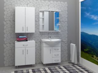 Комод Stella Polar Концепт с корзиной 60см белый SP-00000155