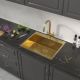 Мойка кухонная Reflexion Iseo 60-GD RX2260GD брашированное золото