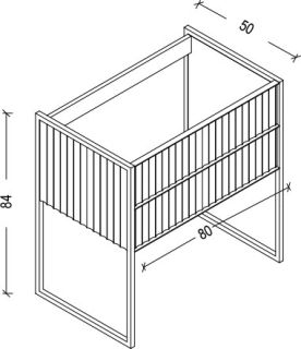 Тумба под раковину Armadi Art Monaco 80см капучино/хром 866-080-CPСR