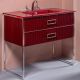 Тумба под раковину Armadi Art Monaco 100см бордо/хром 866-100-RCR