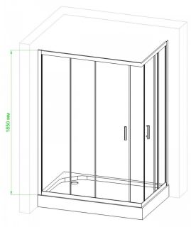 Душевой уголок Royal Bath HPD 120x100см хром RB1120HPD-C-CH