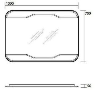 Зеркало Kerasan Waldorf 100 740601 С выключателем
