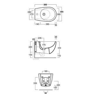 Биде Simas Vignoni VI19 bi*1 подвесное Белое