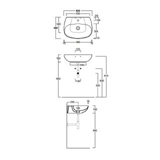 Раковина SIMAS Vignoni VI10bi*1 белая 60 см