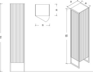 Пенал Armadi Art Monaco 170см белый/хром 868-WCR