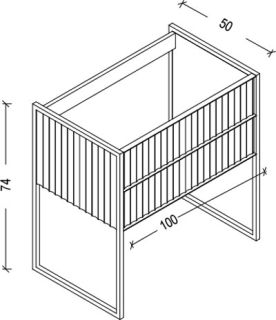 Тумба под раковину Armadi Art Monaco 80см капучино/хром 867-080-CPR