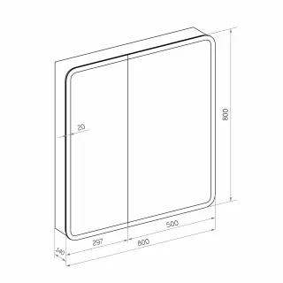 Зеркало-шкаф Reflexion Chill 80 RF2315CH с подсветкой 80х80