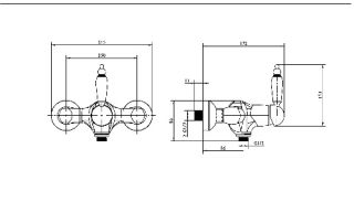 Смеситель для душа Boheme TRADIZIONALE CHROMO 264 с черной керамикой хром