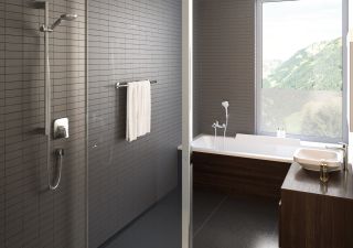 Душевой гарнитур Hansgrohe Croma 110 Select E Multi 26590400 штанга 900 мм